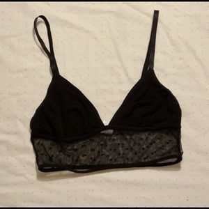 Forever 21 Black Longline Bra Sz S